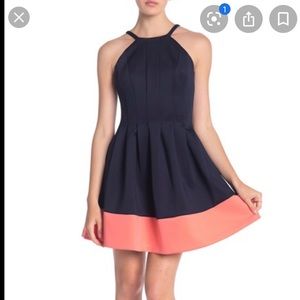Vince Camuto Halter Sleeveless Fit &Flare Dress 2P